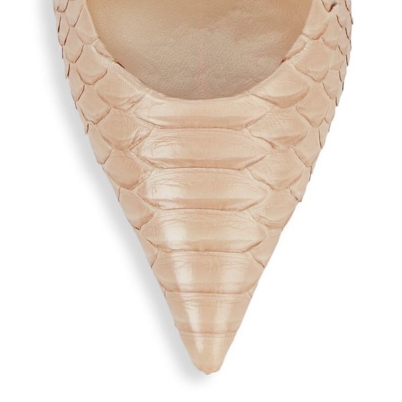 NEW Alexandre Birman nude snakeskin pumps 7.5 - Picture 3 of 8